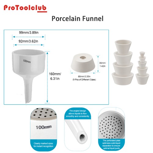 Ceramic buchner filter - filter, funnel